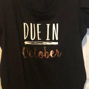 Motherhood Maternity “due in October” shirt